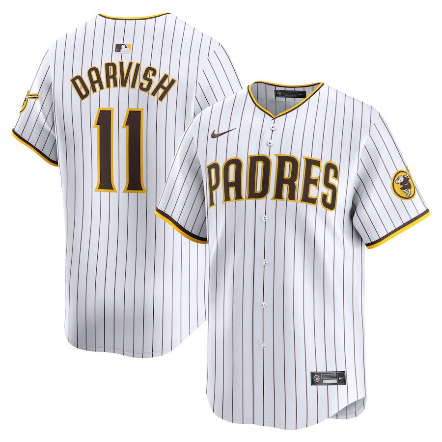 Men San Diego Padres #11 Yu Darvish Nike White Home Limited Player MLB Jersey